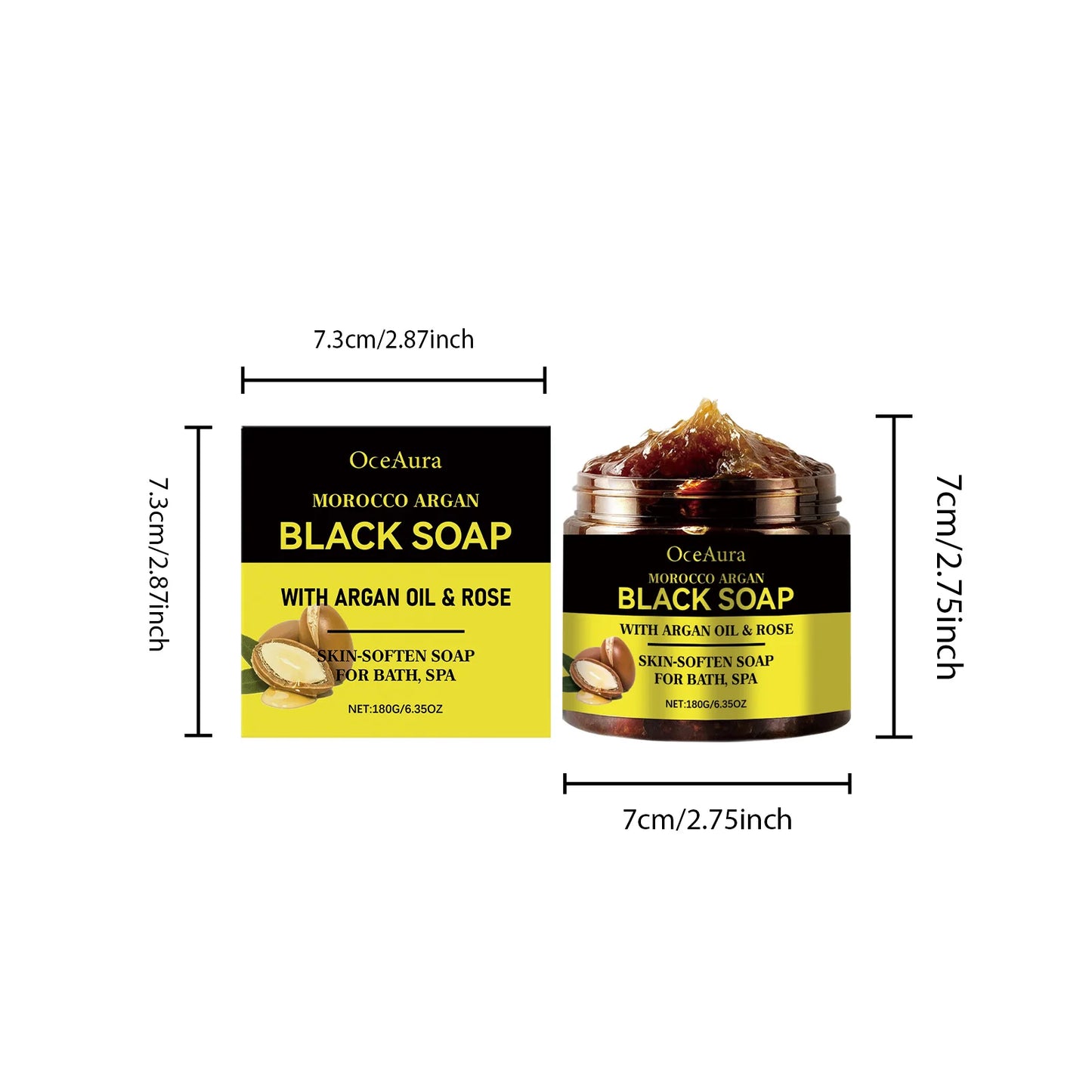 OceAura Argan Oil Body Soap 180g | Exfoliating & Moisturizing
