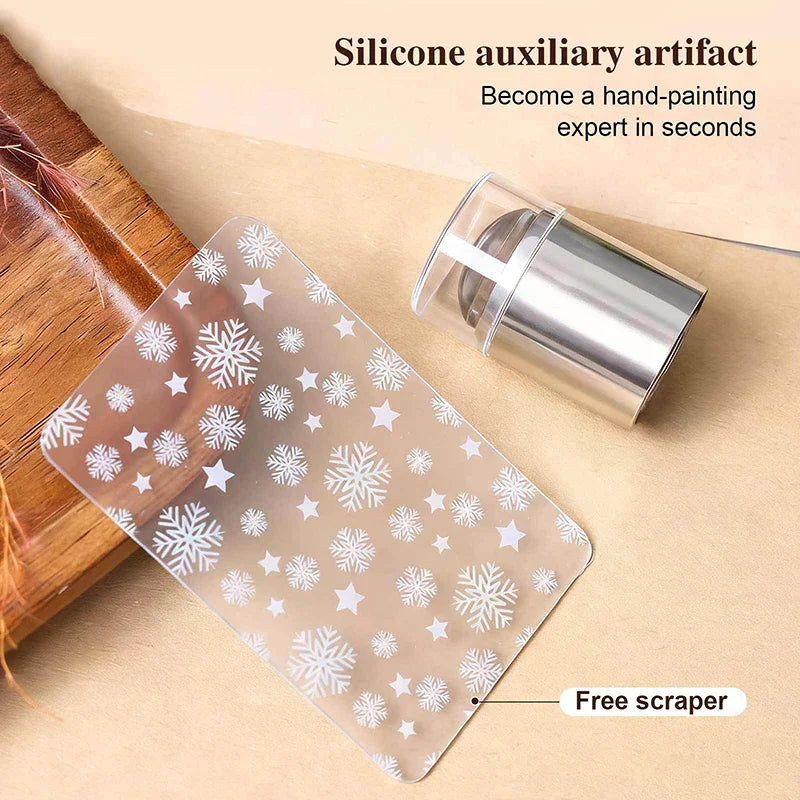 Jelly Silicone Nail Stamper With Scraper Transparent Nail Templates Stamp For Stamping Polish Printing Manicure Tools Peaceful Pleasures Health and Wellness