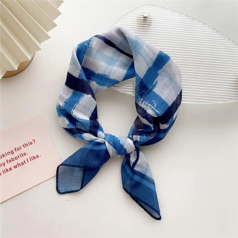 58cm Square Scarf – Handkerchief Print Neck, Hair & Bag Wrap