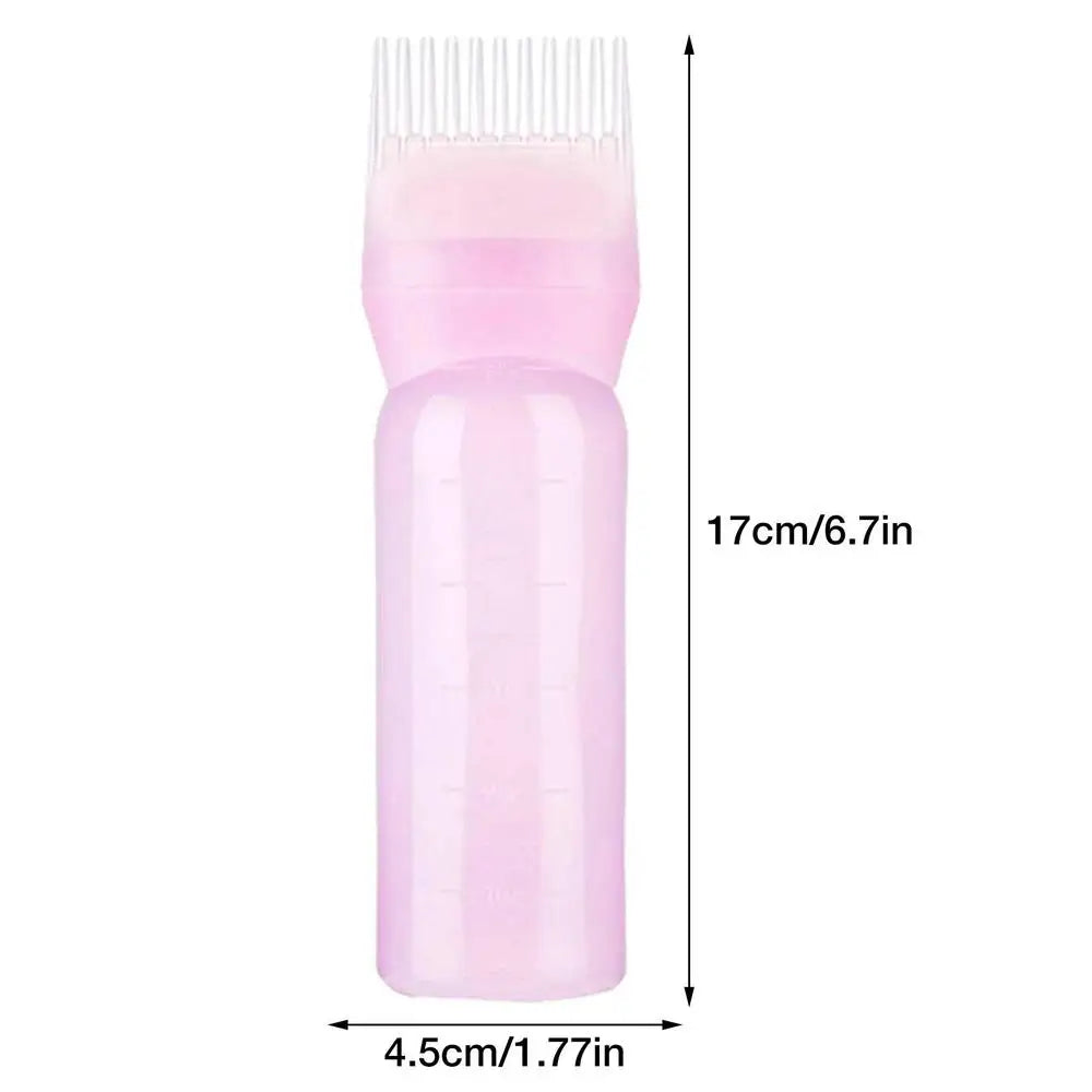 Hair Dye Applicator Comb Bottle — Precision Root Coloring, Travel-Friendly | Professional Peaceful Pleasures Health and Wellness Pink