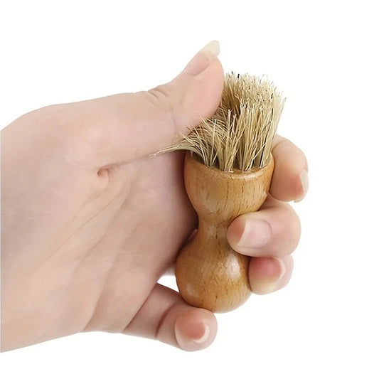Gourd Shoe Brush – Beech Wood Handle & Pig Bristles Shoe Care Brush Peaceful Pleasures Health and Wellness