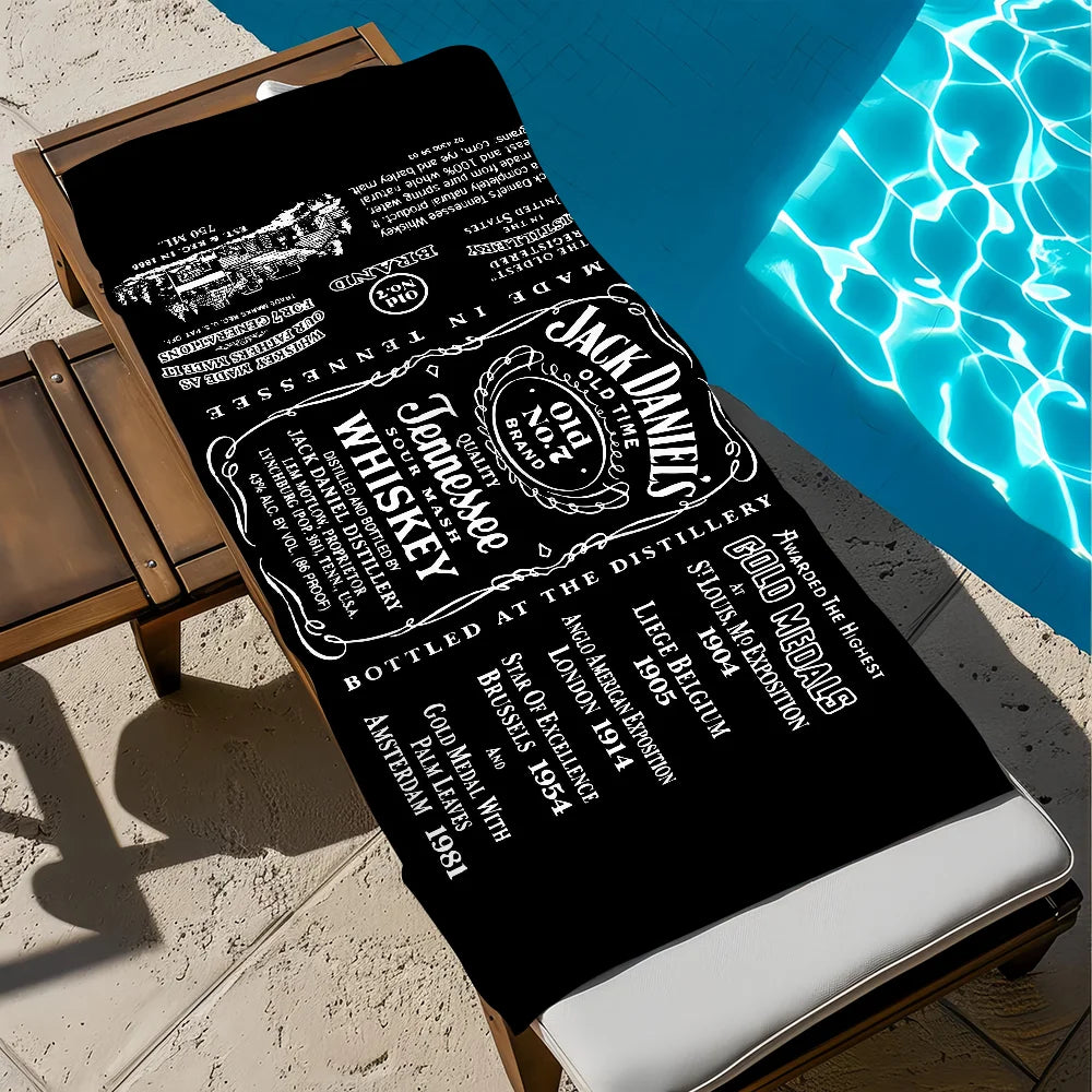 Jack Daniel's Logo Quick-Dry Beach Towel | Pool, Gym & Travel