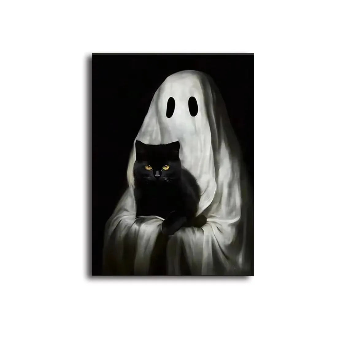 Halloween Cute Ghost Forest Canvas Poster | Wall Art Décor Canvas Wall Poster Peaceful Pleasures Health and Wellness ZLH5098 100x150cm No Frame