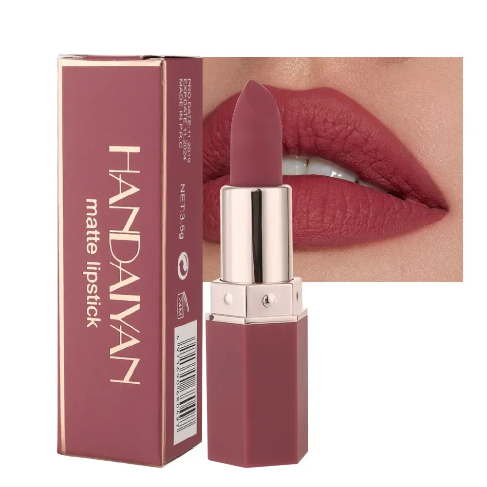 6-Color Matte Lipstick Set – 24H Waterproof Tinted Balm