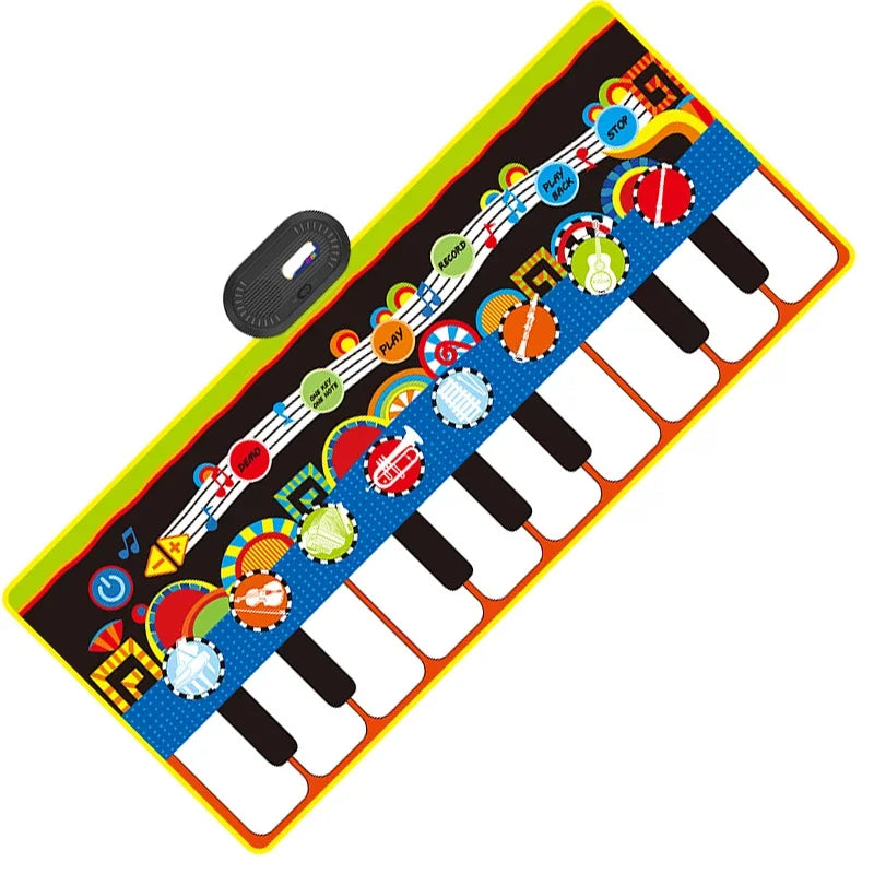 135x59cm Musical Piano Mat Toddle Dance Keyboard 8 Instrument Sounds