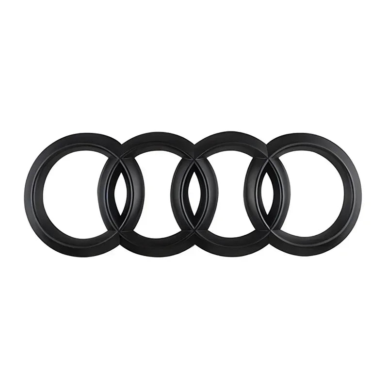 Black 4-Ring ABS Emblem Badge for Audi A3 A4 A5 A6 Q3 Q5 Q8