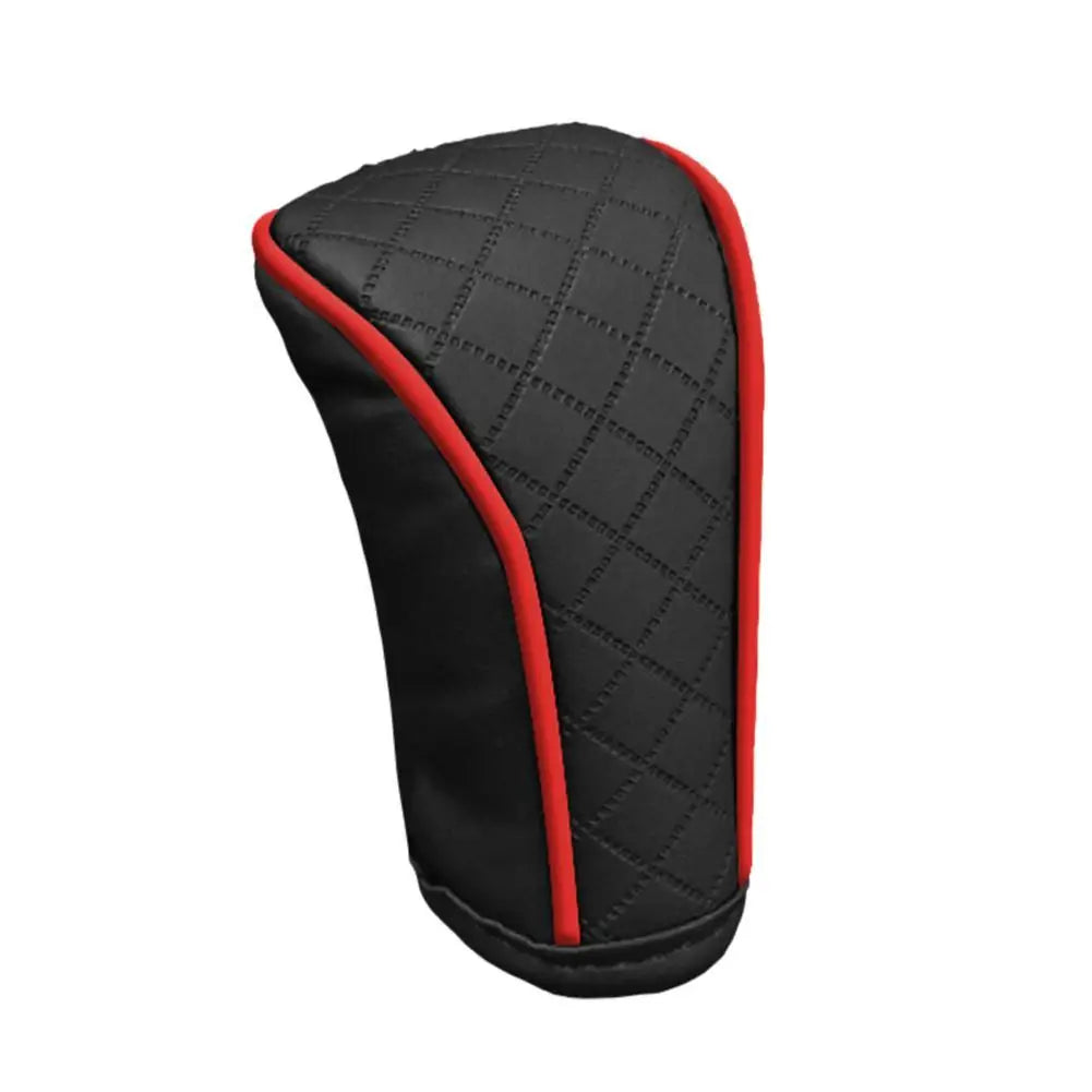 Car Gear Shift Cover Universal Bovine Leather Breathable Carbon Fiber Pattern Auto Gear Knob Cover Car Interior Accessory Peaceful Pleasures Health and Wellness C
