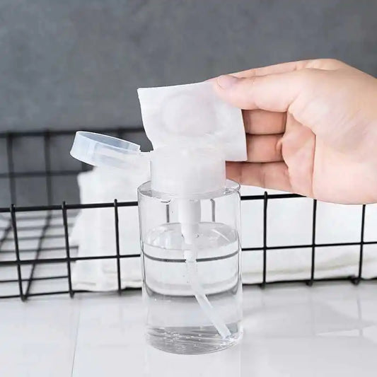 100/150/180/ML Nail Polish Refillable Press Pump Empty Bottles Clear Clean Pressure Remover Bottle Liquid Container Makeup Tool Peaceful Pleasures Health and Wellness