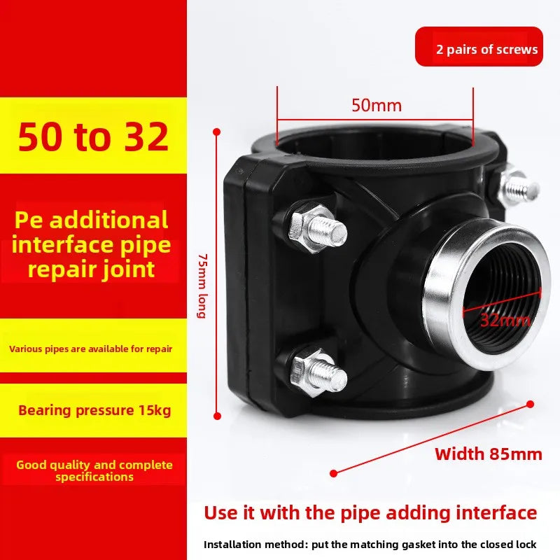 Clamp Saddle Drain Valve 20–50mm Pipe Quick-Connect Fitting