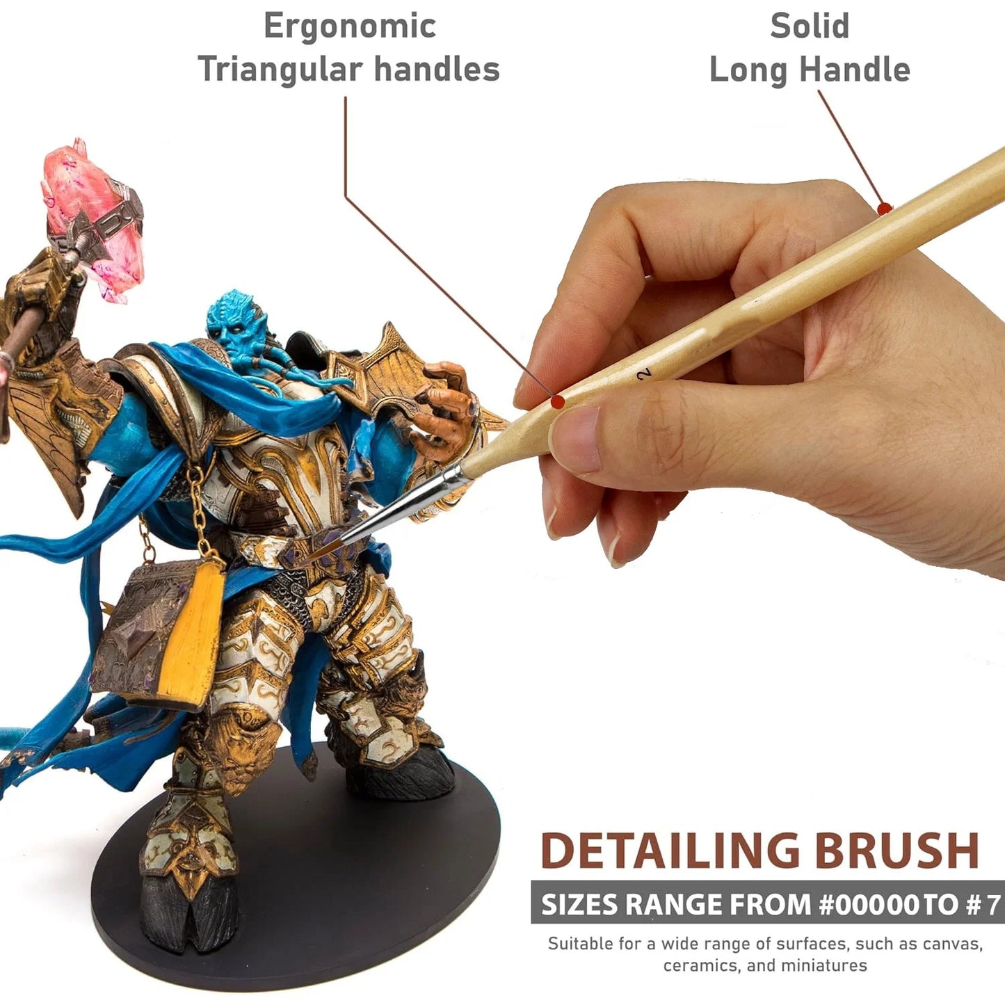 Dry Brushes Model Painting Domed Tip Drybrush Fine Detailing Scale
