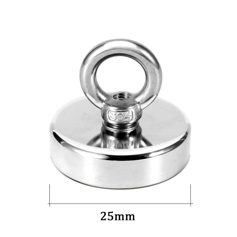 N52 Neodymium Fishing Magnet | Strong Search Hook 9–61kg