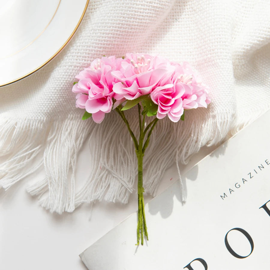 Artificial Silk Carnation Mini Bouquet 2/4pcs | Wedding Decor