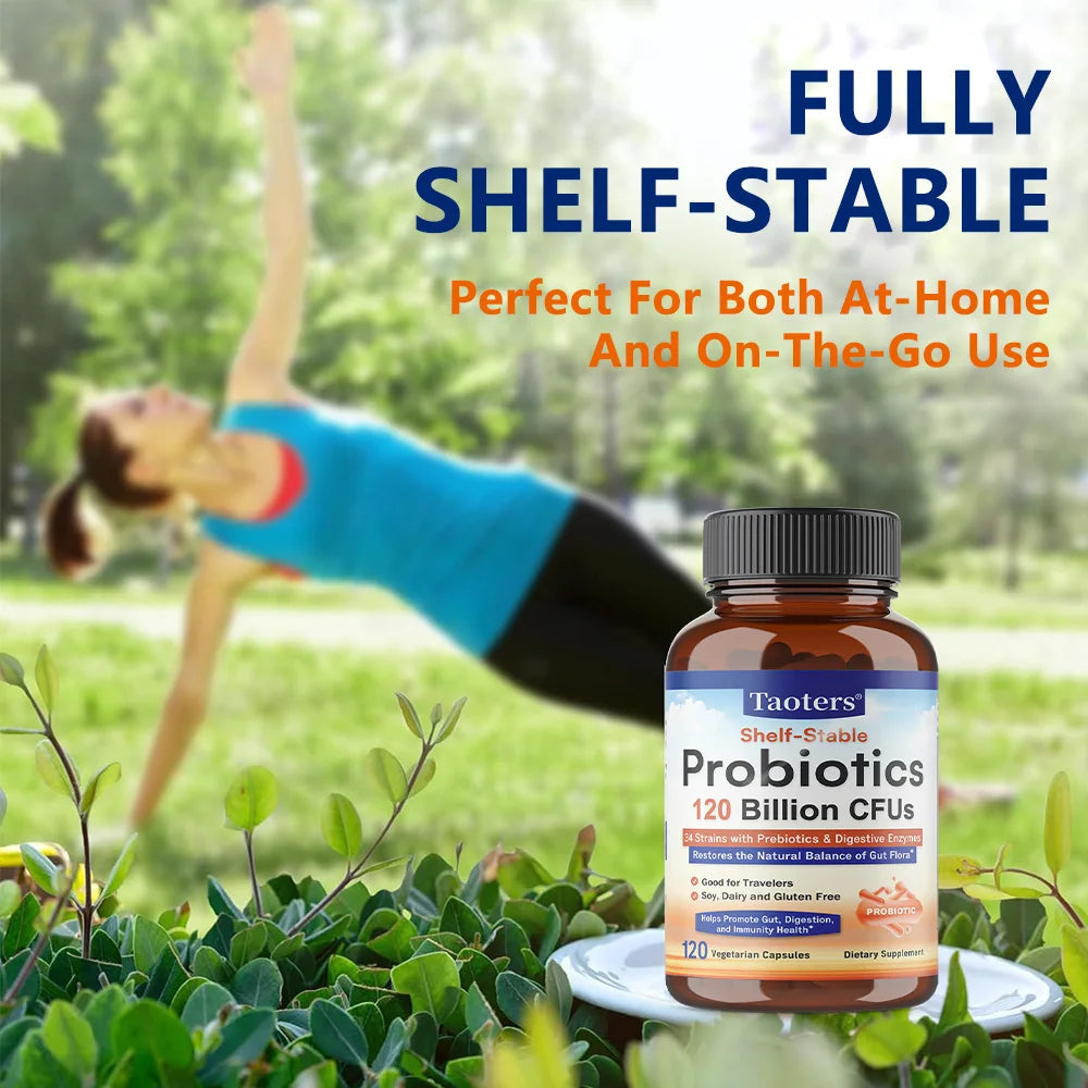 Probiotics 120 Billion CFU 34 Strains + Prebiotics & Enzymes