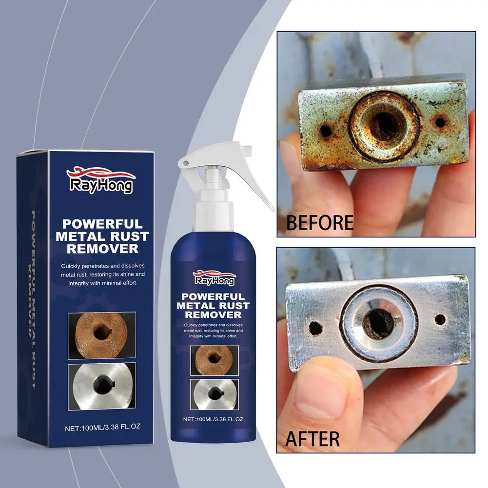 Powerful Metal Rust Remover Spray Metal Iron Maintenance Agent Quick Dissolve Rust Stain Cleaner Metal Surface Polishing Agent Peaceful Pleasures Health and Wellness