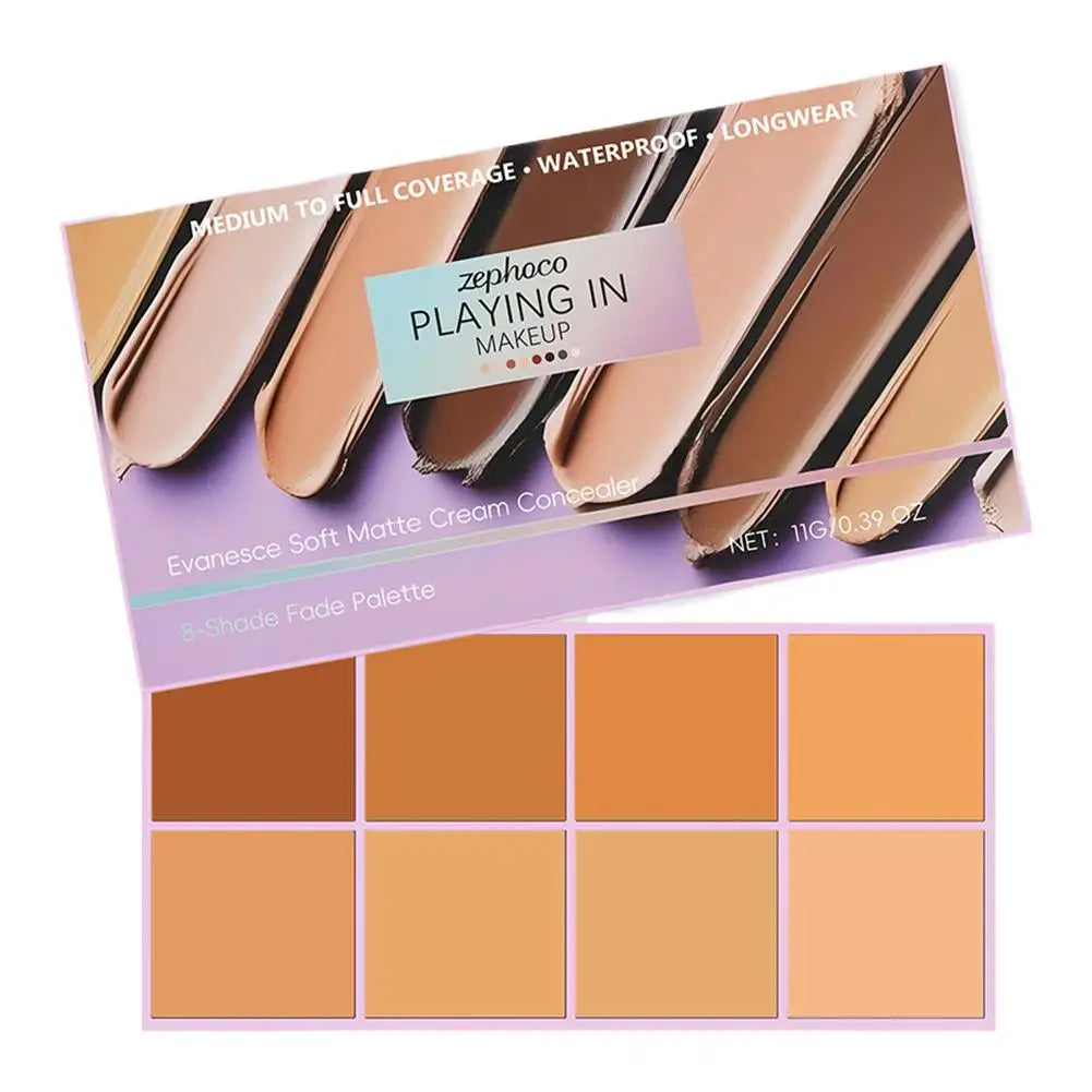BIOAOUA 8-Color Concealer Contour Palette – Waterproof & Full Cover