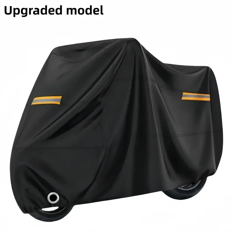 Universal Bicycle Motorcycle Cover Waterproof Dustproof Sun Protection Heavy Duty All-Weather Vehicle Cover for Outdoor Use Peaceful Pleasures Health and Wellness black Upgraded model XXXL