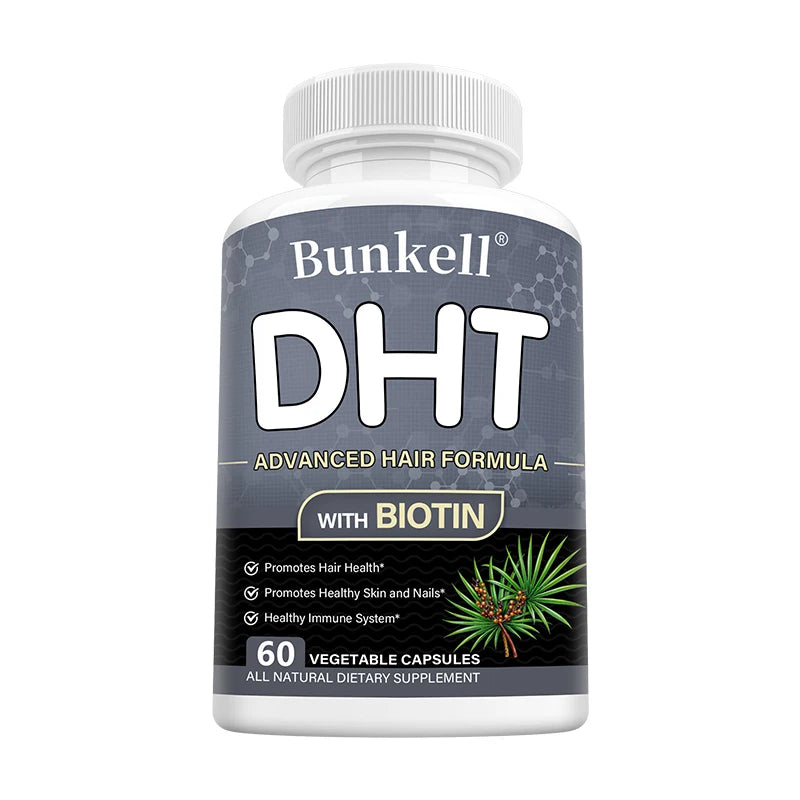 DHT Blocker, Premium Hair Care Formula, with Biotin Supplement, Support Healthy Hair, Skin, and Nails, Promote Immune System Peaceful Pleasures Health and Wellness 60 count-1 bottle