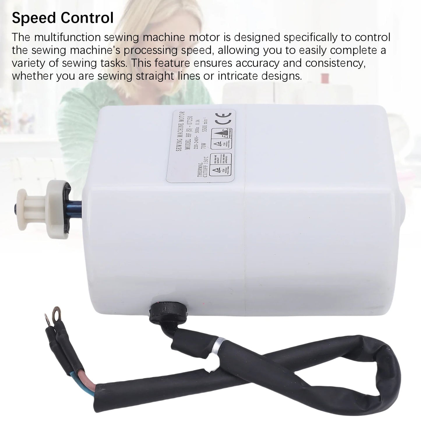 70W Sewing Motor Machine Multifunctional 5500RPM Powerful Electric
