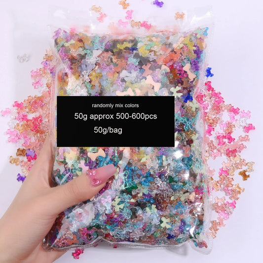 50g 3D Aurora Resin Nail Charms – Bows, Butterflies & Flowers 3D Nail Art Charms Peaceful Pleasures Health and Wellness 1 China Mainland
