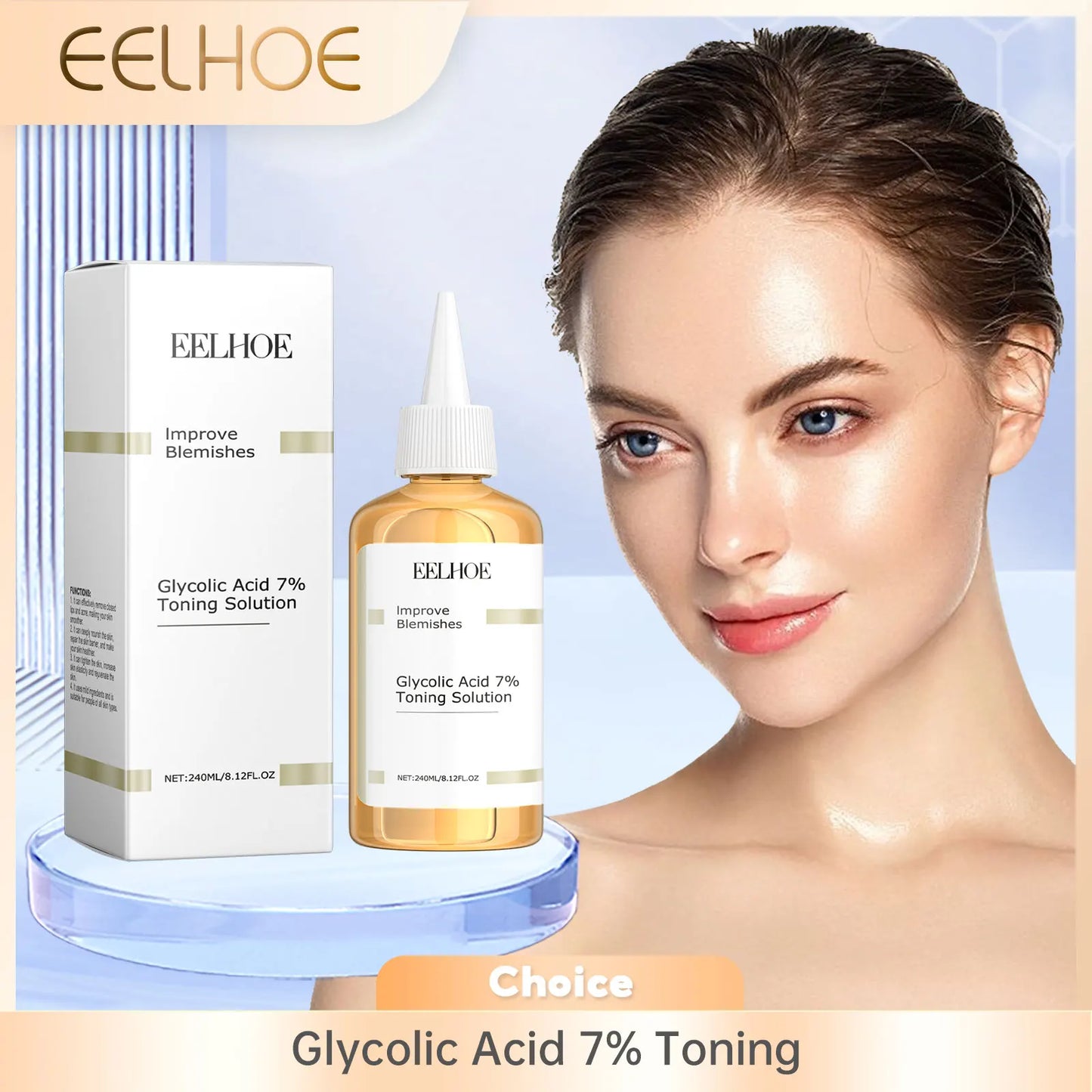 EELHOE Glycolic Acid 7% Toner – Pore Minimizing & Glow 240ml