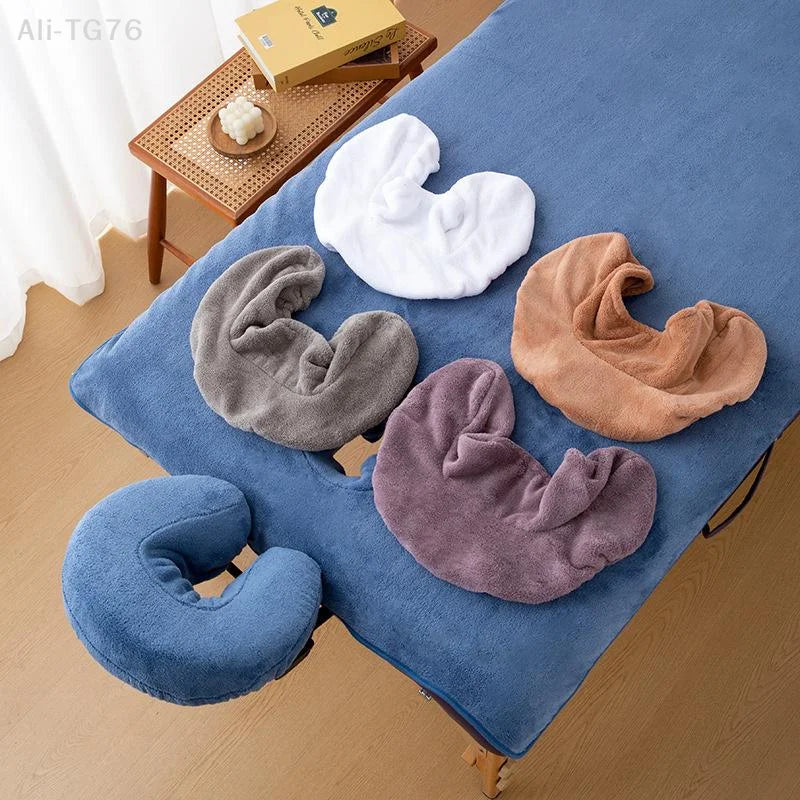 U-Shaped Microfiber Face Cradle Cover | Massage Headrest Pillow