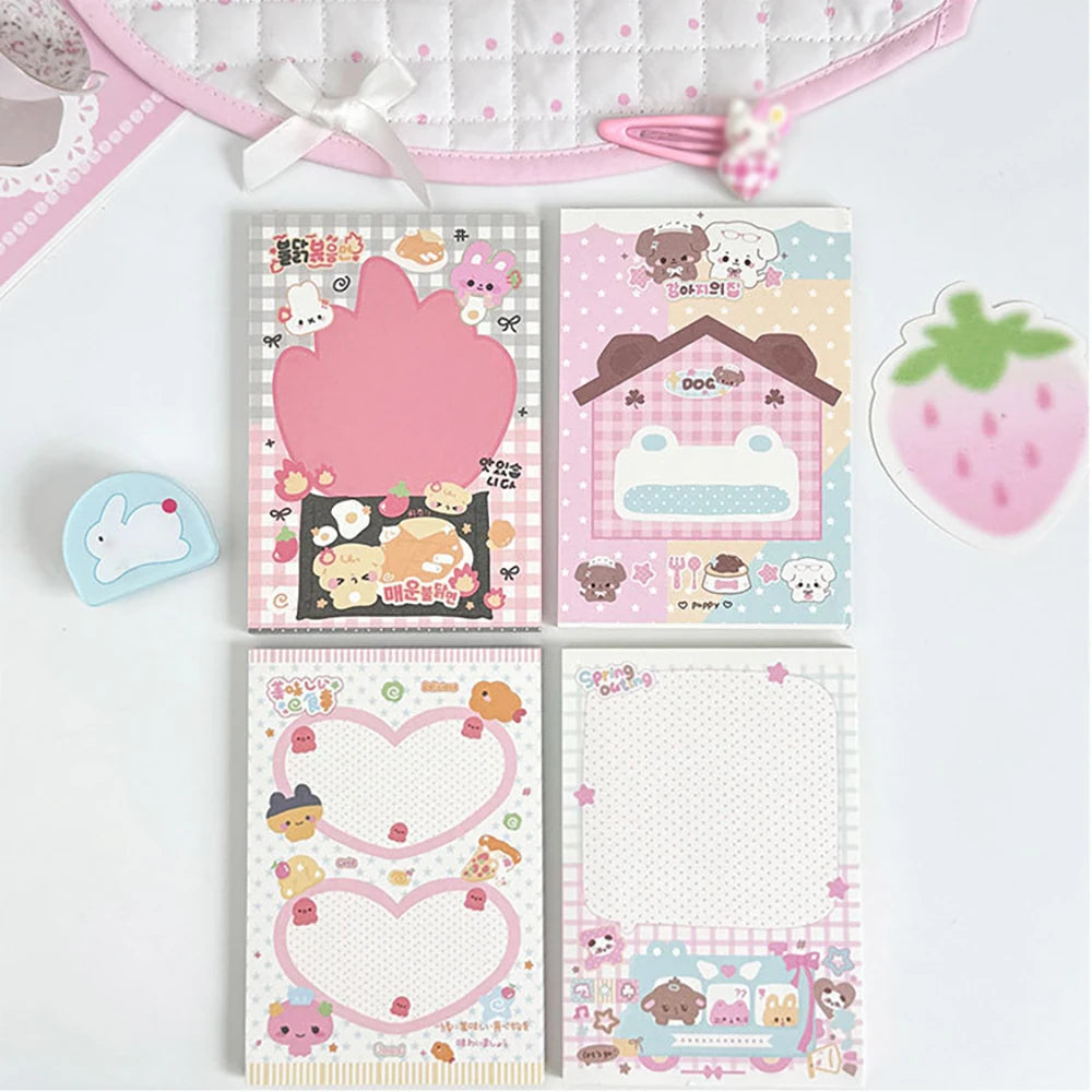 50 Sheets Cartoon Note Book Cute Non Sticky Message Notebook Student