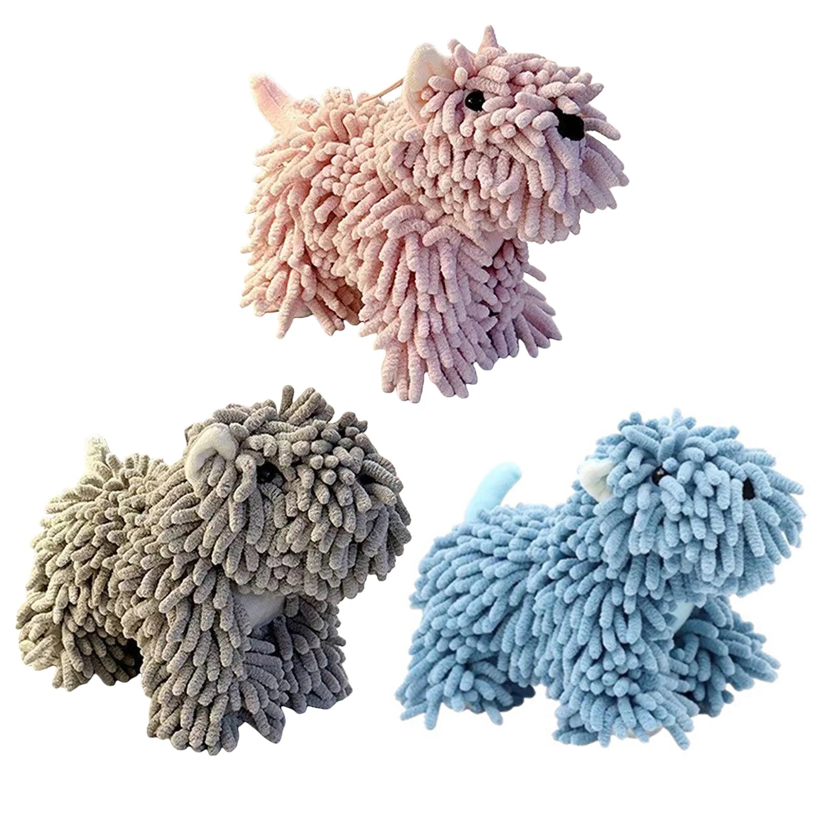 Hanging Hand Dry Towels Chenille Soft Absorbent Cartoon Dog Absorbent Soft Cute Hand Drying Puff Bathroom Kitchen Washstand Peaceful Pleasures Health and Wellness