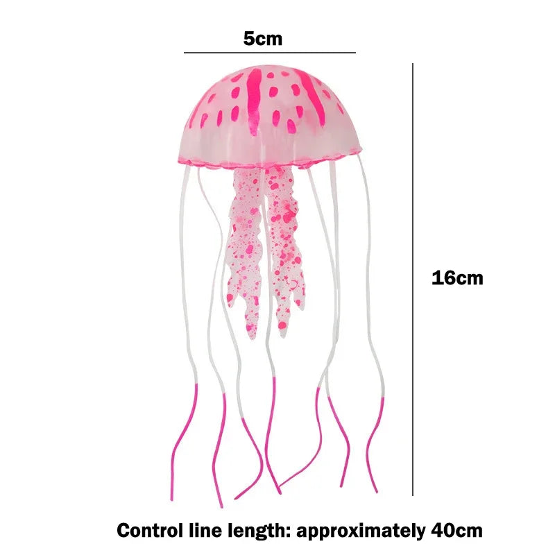 Luminous Mini Jellyfish Fish Tank Decoration | Glowing Silicone Aquarium Ornament Peaceful Pleasures Health and Wellness