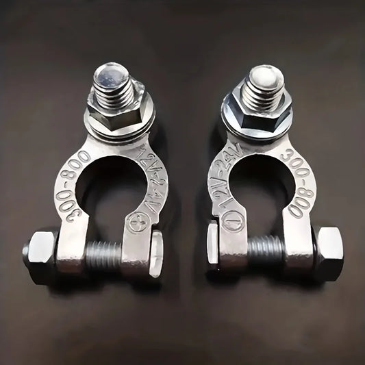 1 Pair Battery Clamp Terminal For Car Battery Charging With Quick Release Connectors, Suitable For 12V And 24V Systems. Peaceful Pleasures Health and Wellness 1 Set
