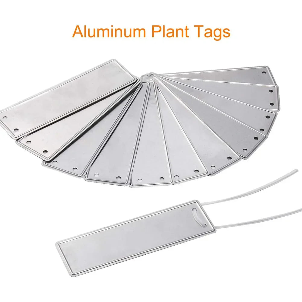 50pcs Aluminum Plant Labels – Waterproof Double-Sided Garden Tags