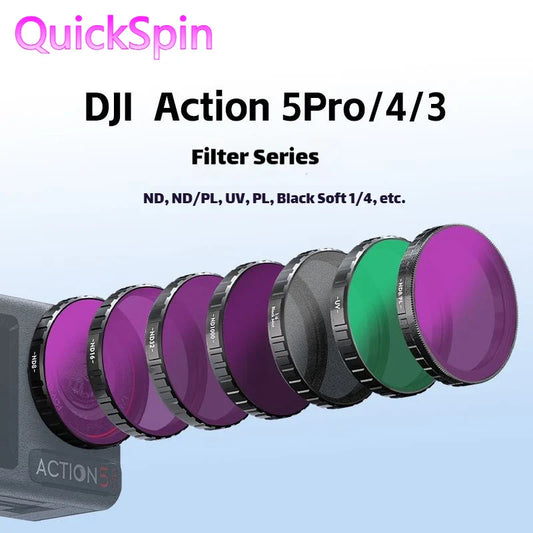 JSR Lens Filters for DJI Osmo Action 5 Pro/4/3 – UV CPL ND Set Action Camera Filters Oasis Select