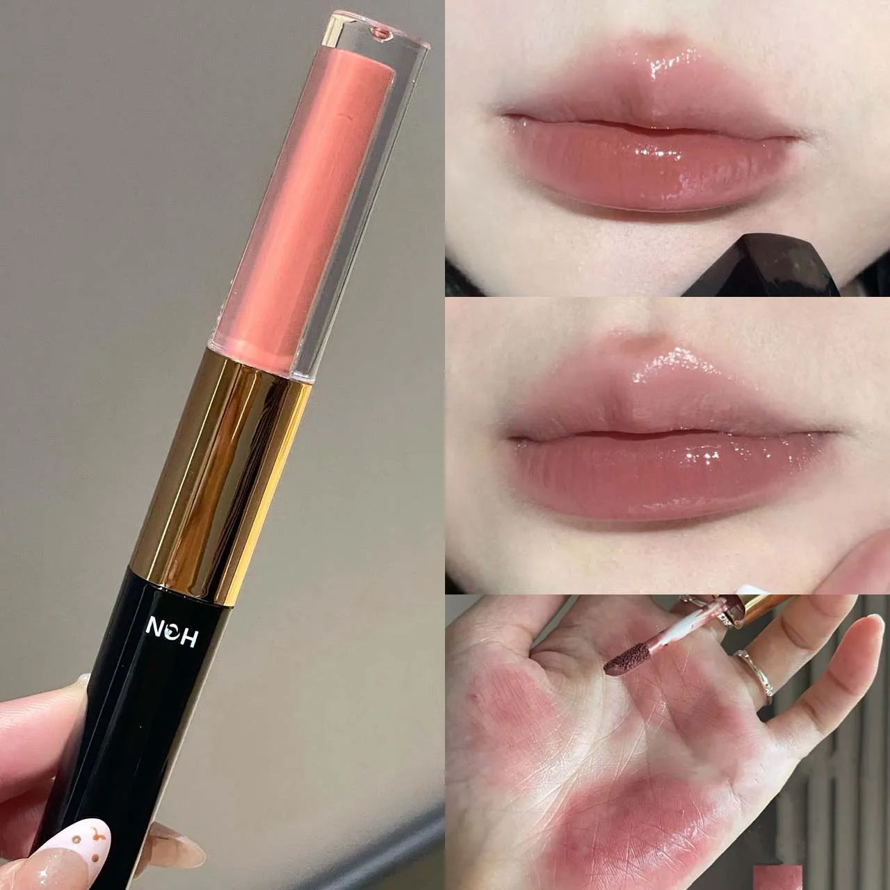 2-in-1 Matte & Mirror Lip Gloss | Double-Ended Lip Glaze