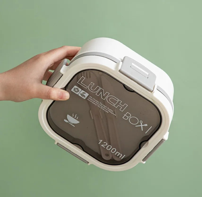 Thickened simple lunch box with lid, microwave-safe salad bowl for office workers and students. Peaceful Pleasures Health and Wellness