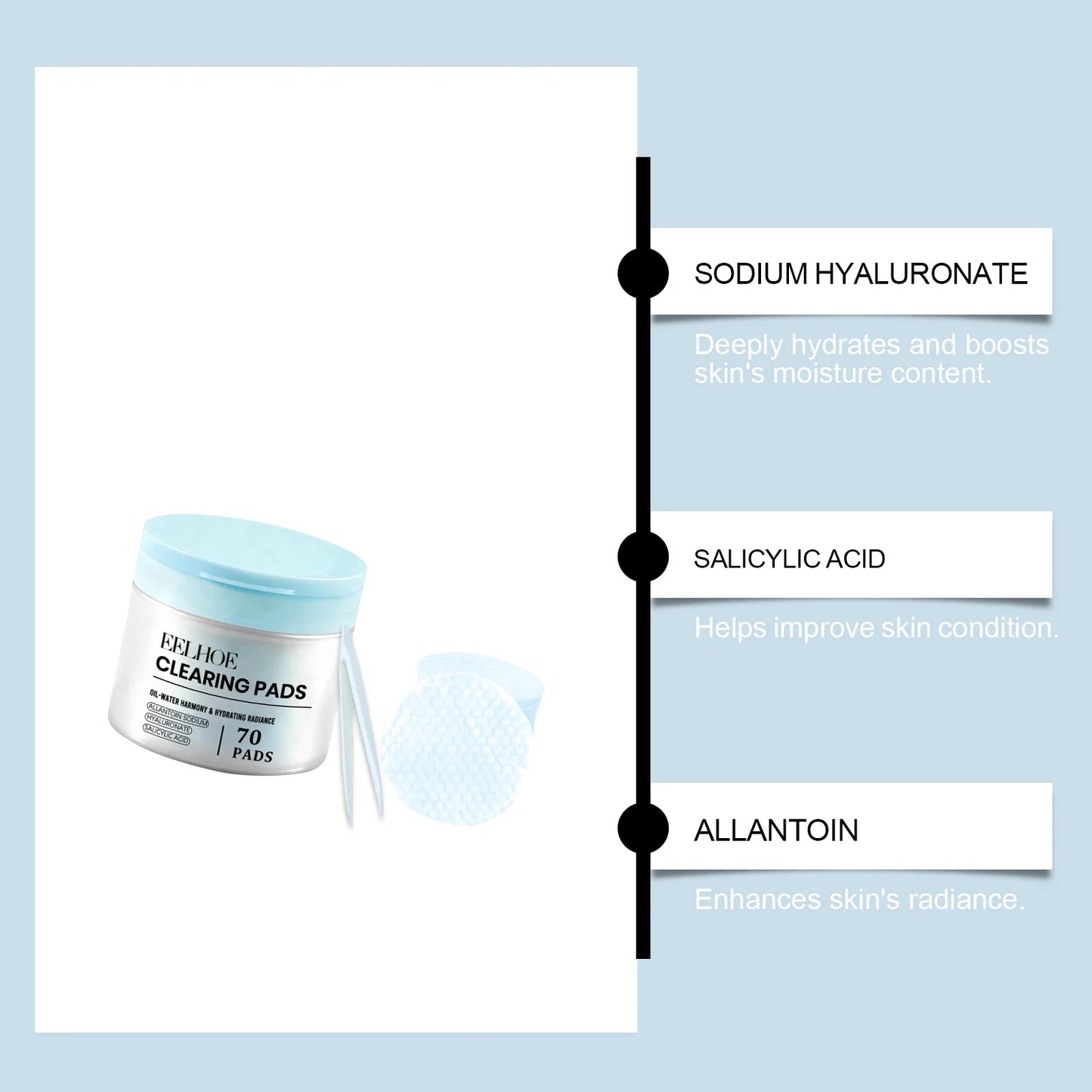 Salicylic Acid Toner Pads – Exfoliating & Acne Treatment 70pk