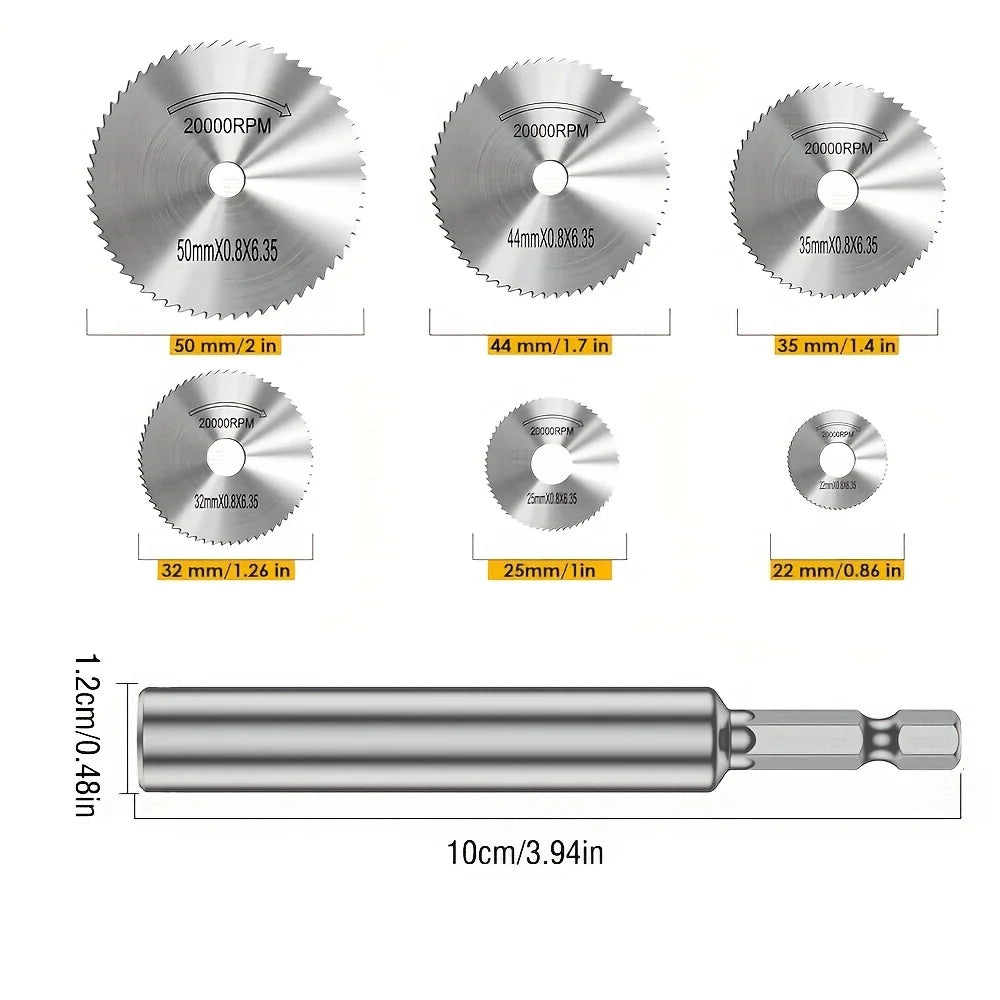 Speed Steel Cutting Wheel 1 4 Hex Shank Thin Blade Rotary Saw 5