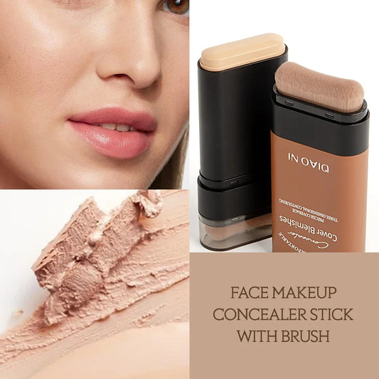 Tioni Dual-Head Foundation Stick with Brush – Long-Lasting Foundation Stick Peaceful Pleasures Health and Wellness