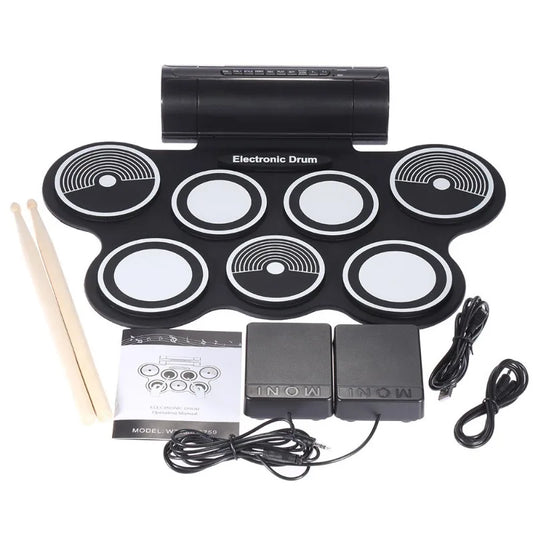 MD759 Hand-rolled Electronic Drum Adult Beginner Dual-speaker Peaceful Pleasures Health and Wellness