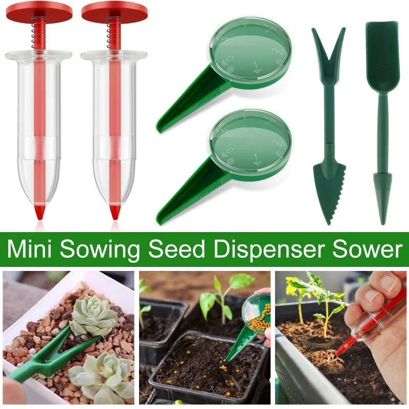 Manual Seed Sower & Planter Set – Adjustable Depth & Spacing