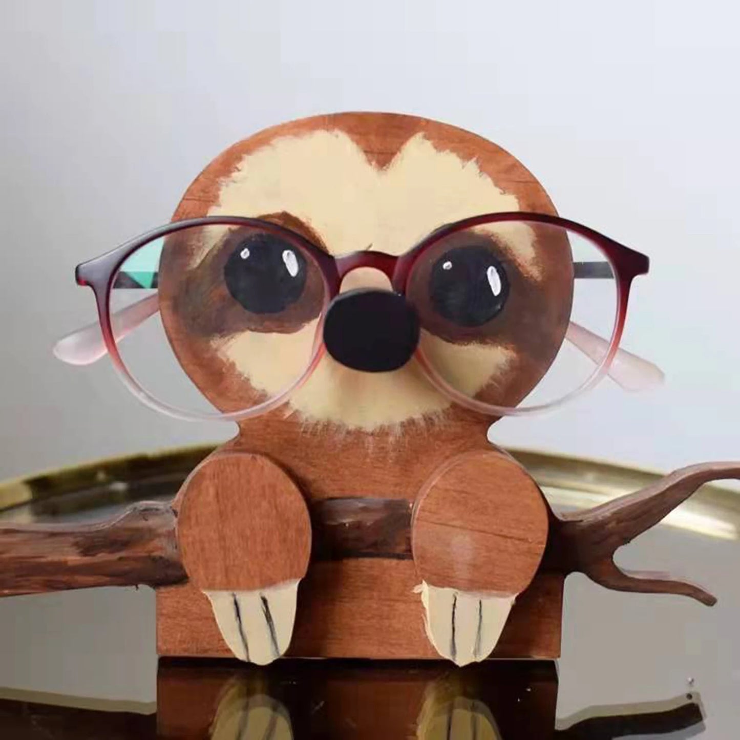 Animal Glasses Stand Holder Creative Puppy Dog Pet Shape Glasses Rack For Christmas Gift Wooden Home Office Desk Decor Peaceful Pleasures Health and Wellness
