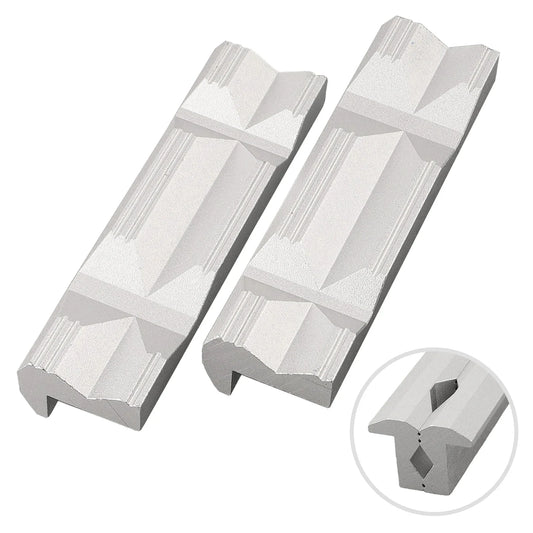 V-Clip CNC Milling Vise Jaws 4–8 Inch Aluminum Alloy | 1 Pair CNC Vise Jaw Set Oasis Select