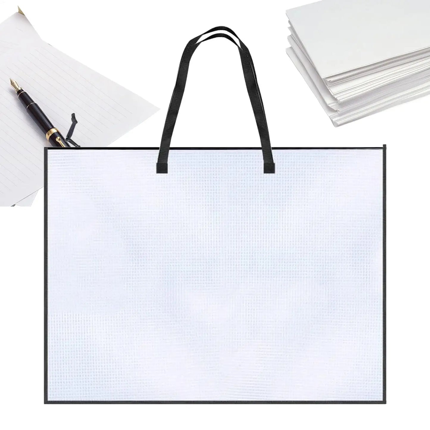19x25" Clear Art Portfolio Bag – Zippered Waterproof Carry Case