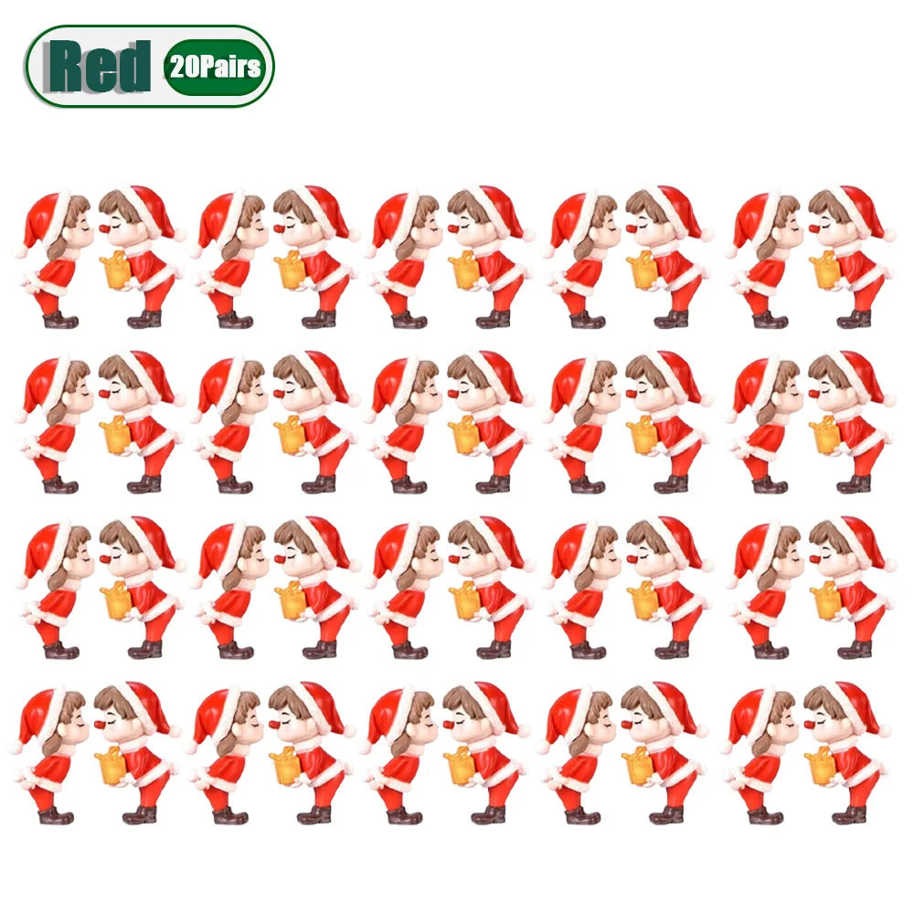 Mini Christmas Couple Dolls | Desktop Ornaments 1–20 Pairs