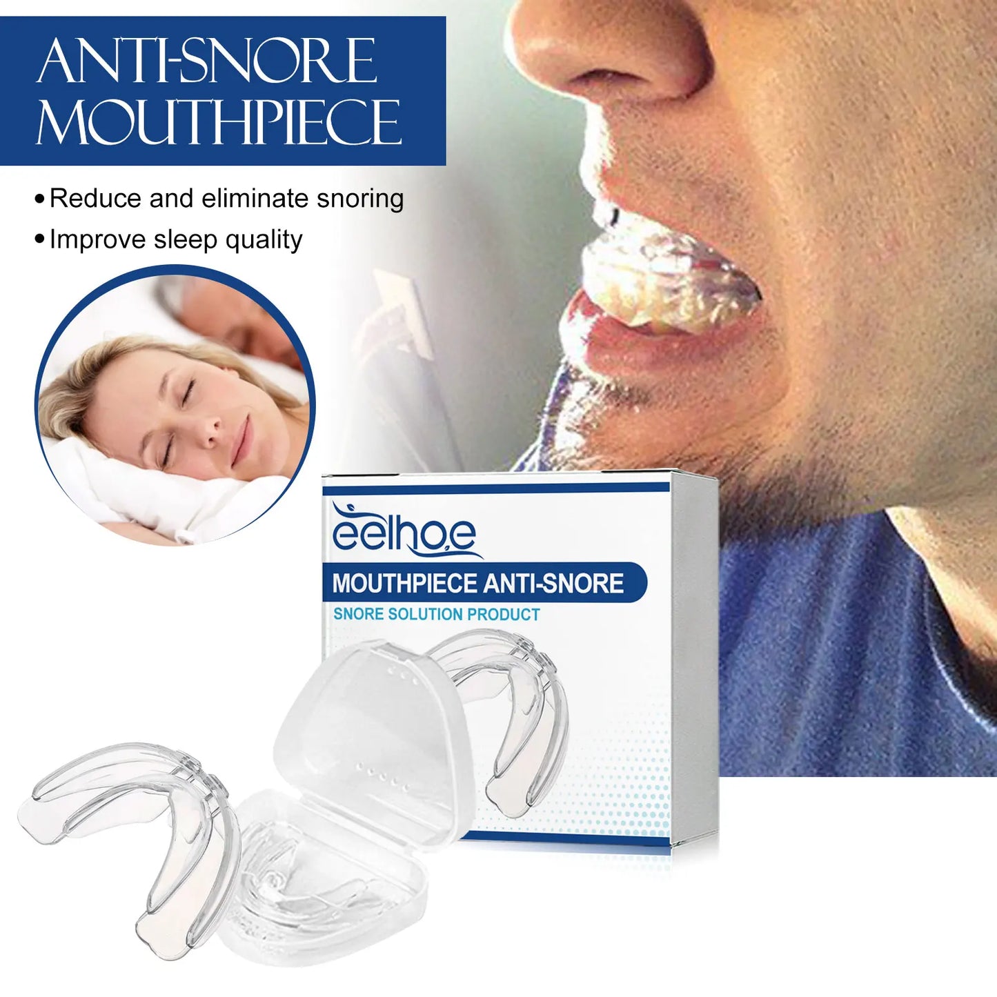 Anti-Snoring Mouth Guard – Custom-Fit Boil & Bite Night Guard