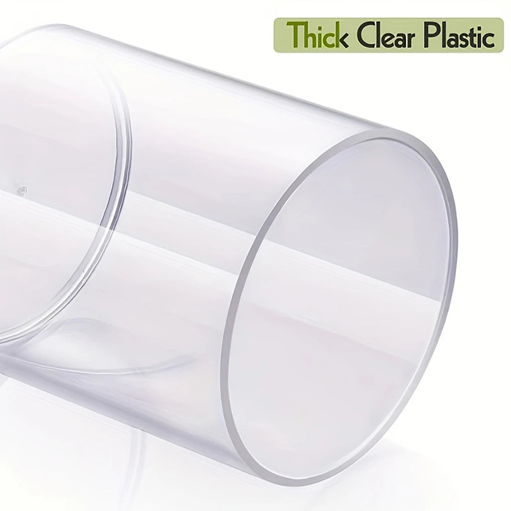 4/6 Pcs Swabs Holder Dispenser Bathroom Canister Storage Box Organization Vanity Makeup Organizer 10 oz Clear Plastic Apothecary Peaceful Pleasures Health and Wellness