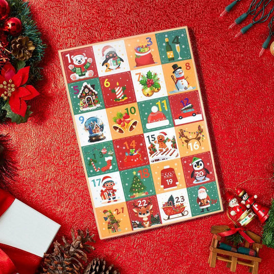 24-Day Countdown Calendar Set – 5 Festive Empty Boxes Advent Countdown Calendar Peaceful Pleasures Health and Wellness
