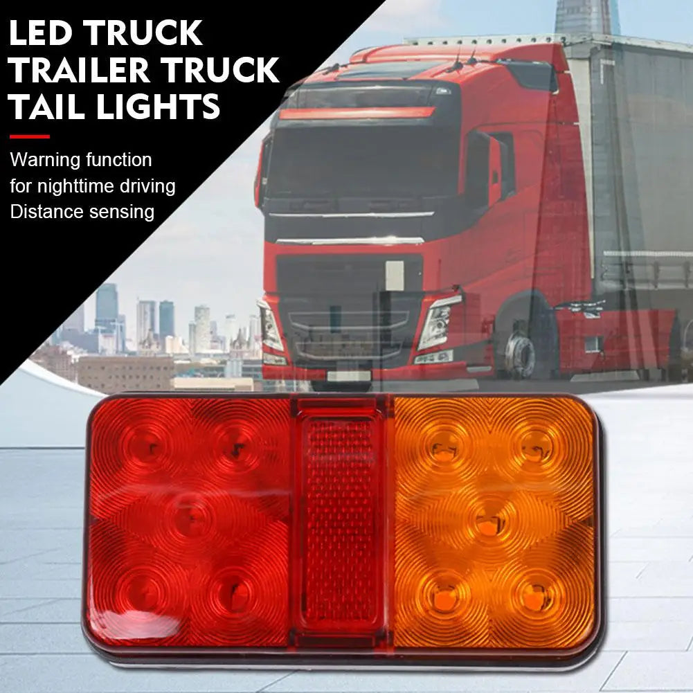 12V/12-80V LED Truck Tail Lamp Taillight Turn Signal Indicator Stop Lamp Rear Brake Light For Car front / rear / left / right Peaceful Pleasures Health and Wellness