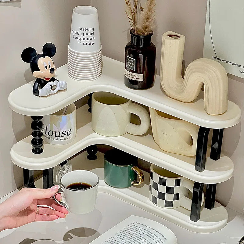 Multifunctional Cup Storage Rack Drip Drying Rack for Mugs Glass Tea Cup Corner Holder Stand for Home Kitchen Peaceful Pleasures Health and Wellness