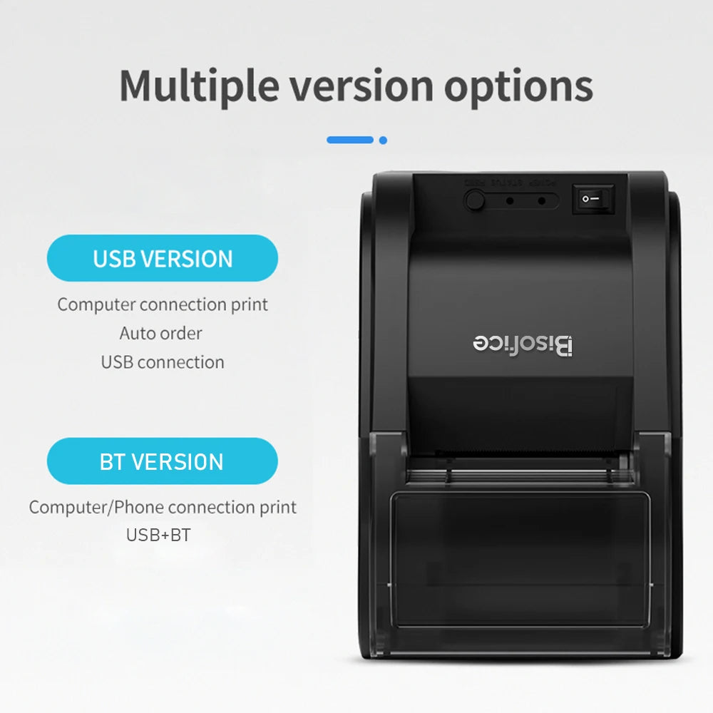 Arealer 58mm Wireless Thermal Receipt Printer USB Bluetooth