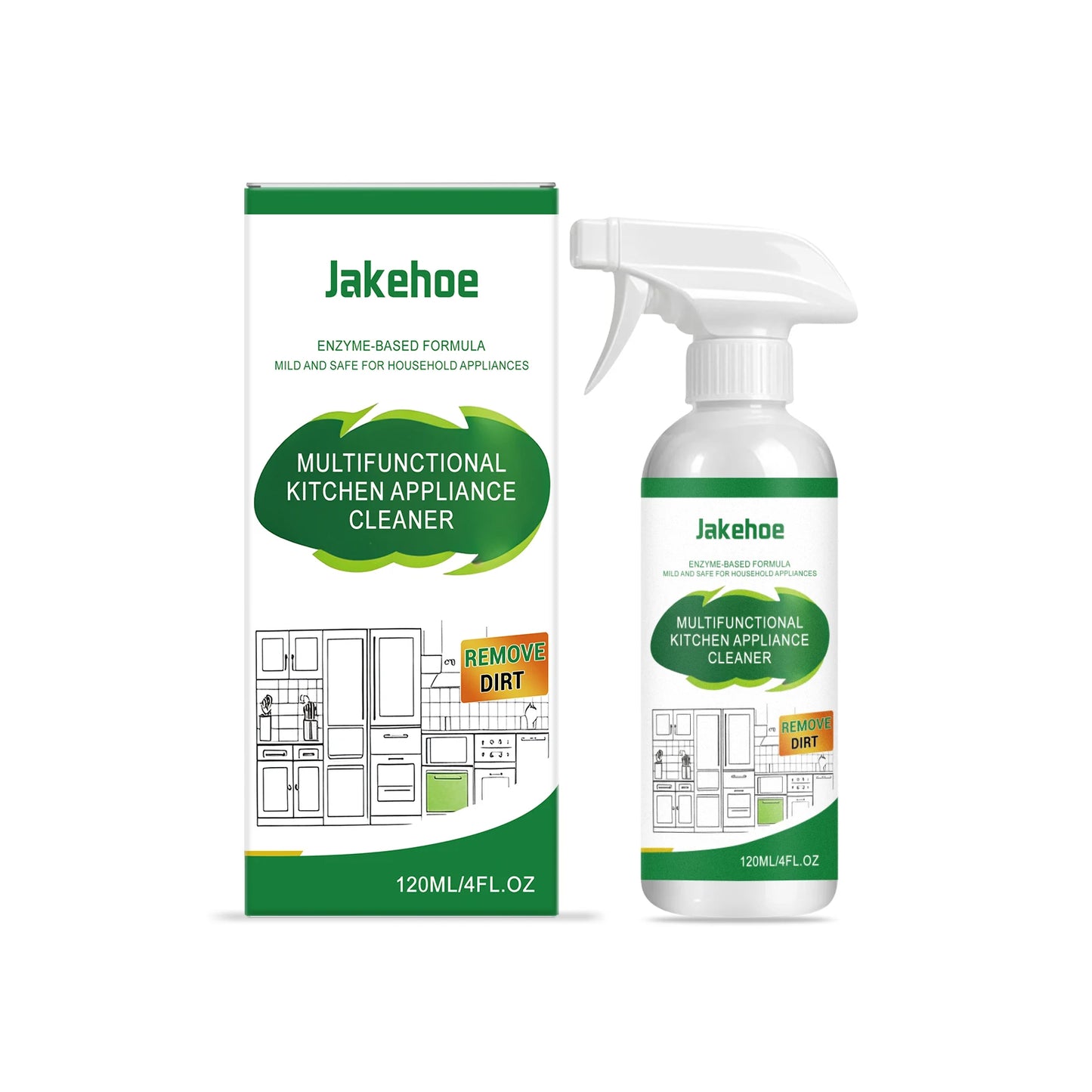 JAKEHOE 120ml Heavy Duty Kitchen Degreaser Multipurpose Cleaner