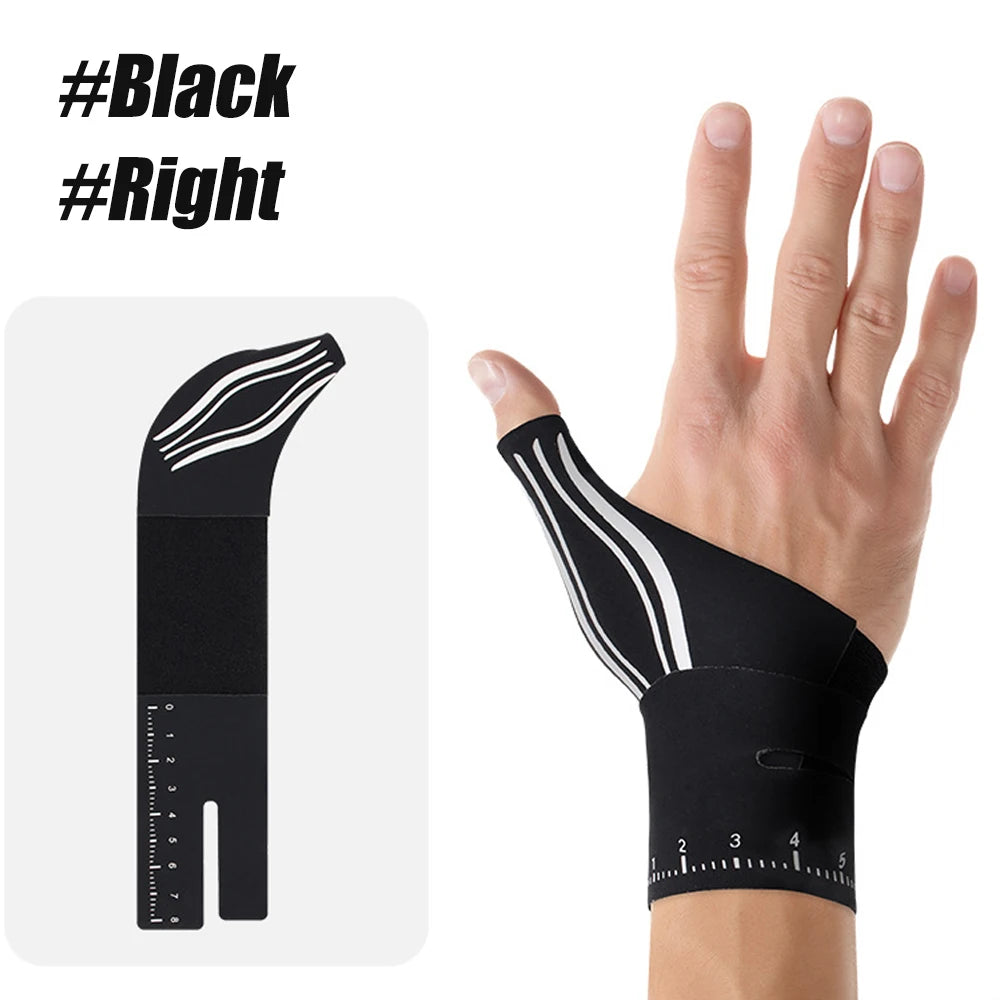 1PC Ultra-Thin Compression Sleeve - Thumb Wrist Brace for Arthritis,Tendonitis & Sprain Support During Sports & Daily Activities Peaceful Pleasures Health and Wellness Black-Right-1PCS